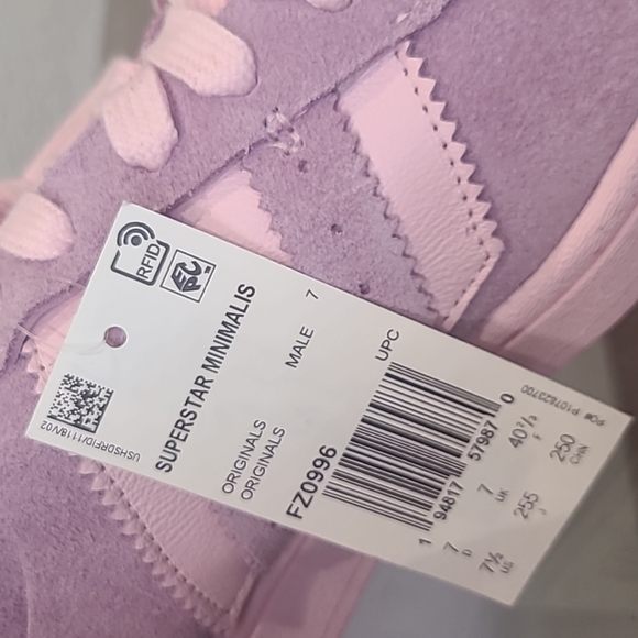 NWT Adidas Superstar minimalis Originals pink & purple men's size 7.5 - Picture 2 of 12